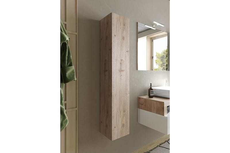 Högskåp Badrum Wedel 26x138 cm - Beige - Förvaring - Badrumsförvaring - Väggskåp & högskåp