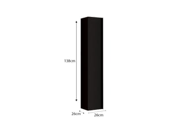 Högskåp Badrum Parona 26x138 cm - Svart - Förvaring - Badrumsförvaring - Väggskåp & högskåp