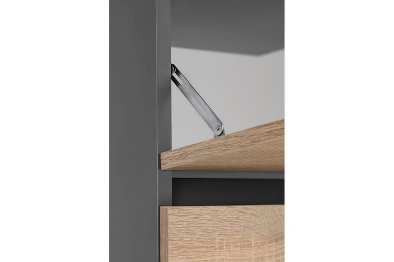Högskåp till badrum Loft24 Tvättställsskåp Wisla Graphite Grey, Dark Colored Wood - Förvaring - Badrumsförvaring - Väggskåp & högskåp