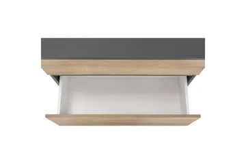 Högskåp till badrum Loft24 Tvättställsskåp Wisla Graphite Grey, Dark Colored Wood - Förvaring - Badrumsförvaring - Väggskåp & högskåp