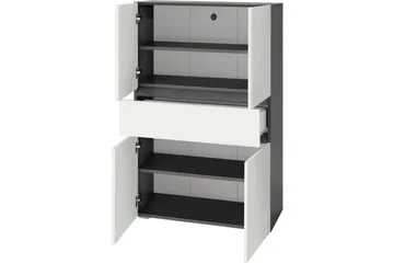 Högskåp till badrum Loft24 Wisla Högskåp till Badrum 130x76x35 cm Grå - Förvaring - Badrumsförvaring - Väggskåp & högskåp