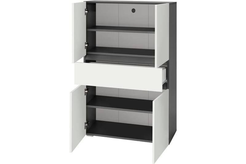 Högskåp till badrum Loft24 Wisla Högskåp till Badrum 130x76x35 cm Grå - Förvaring - Badrumsförvaring - Väggskåp & högskåp