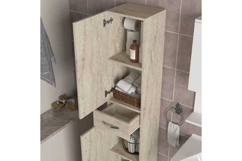 Högskåp till badrum Namo Högskåp Badrum Beige - Förvaring - Badrumsförvaring - Väggskåp & högskåp