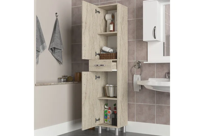 Högskåp till badrum Namo Högskåp Badrum Beige - Förvaring - Badrumsförvaring - Väggskåp & högskåp