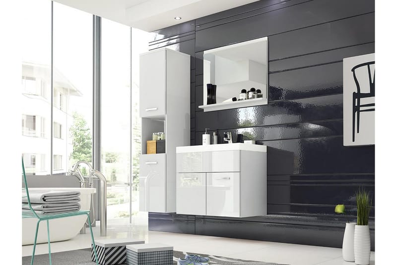 Badrumsmöbler Delorimier 35 cm, Vit