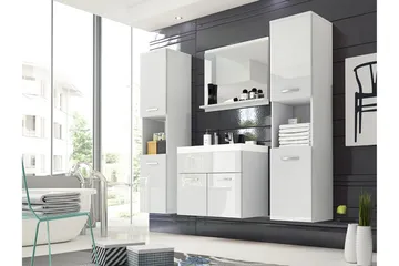 Badrumsmöbler Delorimier XL 35 cm - Vit - Förvaring - Badrumsförvaring - Kompletta möbelpaket badrum