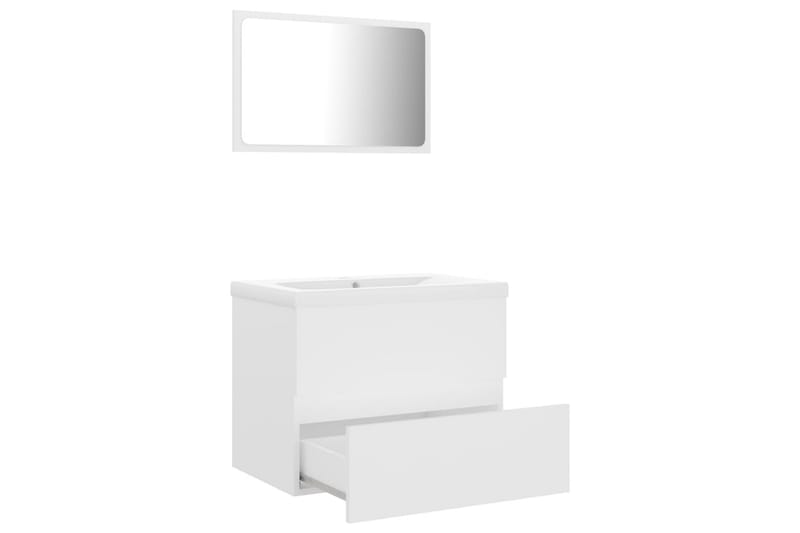 Badrumsmöbler vit spånskiva - Vit - Kompletta möbelpaket badrum