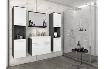 Badrumsmöbler - Vit|Svart - Förvaring - Badrumsförvaring - Kompletta möbelpaket badrum