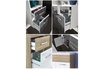 Ericka Badrumsset - Vit/Högglans - Förvaring - Badrumsförvaring - Kompletta möbelpaket badrum