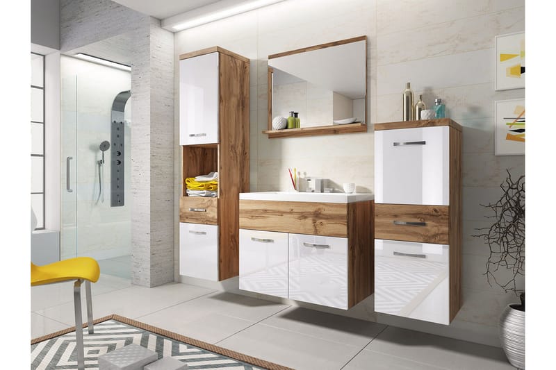 Ericka Badrumsset, Vit/Högglans