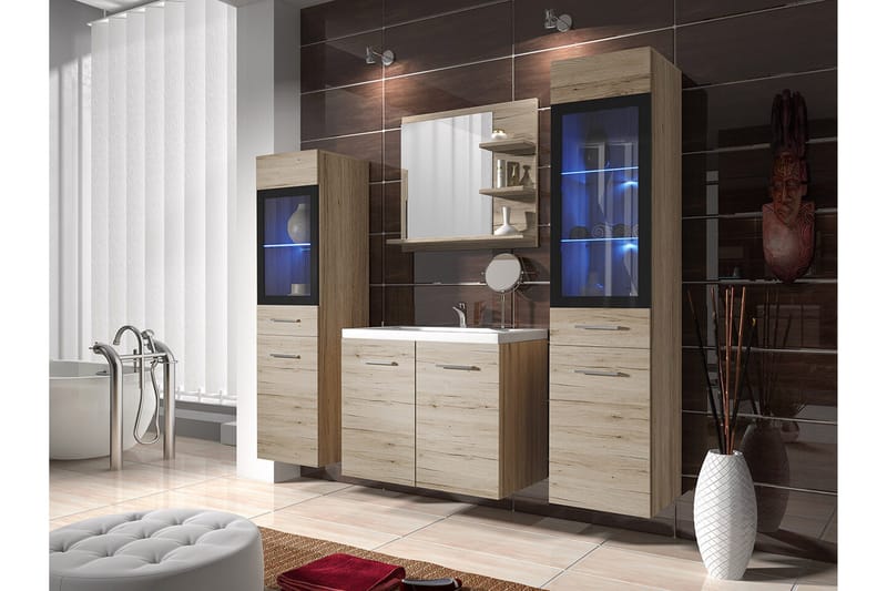 Galbally Badrumsmöbelset Brown