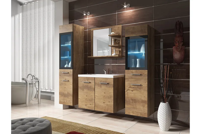 Galbally Badrumsmöbelset Brown