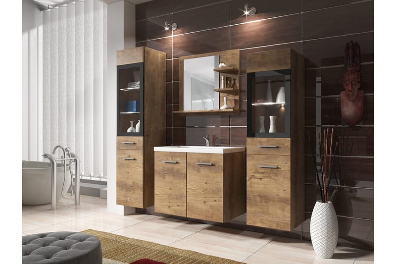 Galbally Badrumsmöbelset Brown