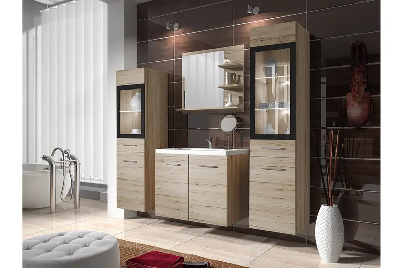 Galbally Badrumsmöbelset Brown