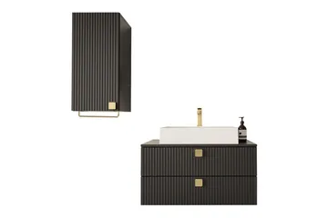 Glenndale Badrumsmöbelset - Svart - Förvaring - Badrumsförvaring - Kompletta möbelpaket badrum