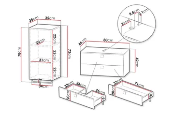 Glenndale Badrumsmöbelset - Svart - Förvaring - Badrumsförvaring - Kompletta möbelpaket badrum