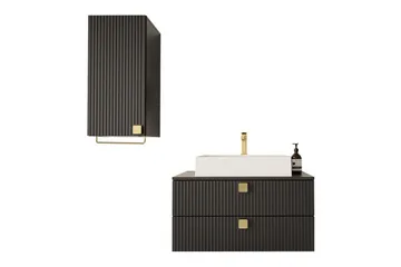 Glenndale Badrumsmöbelset - Svart - Förvaring - Badrumsförvaring - Kompletta möbelpaket badrum