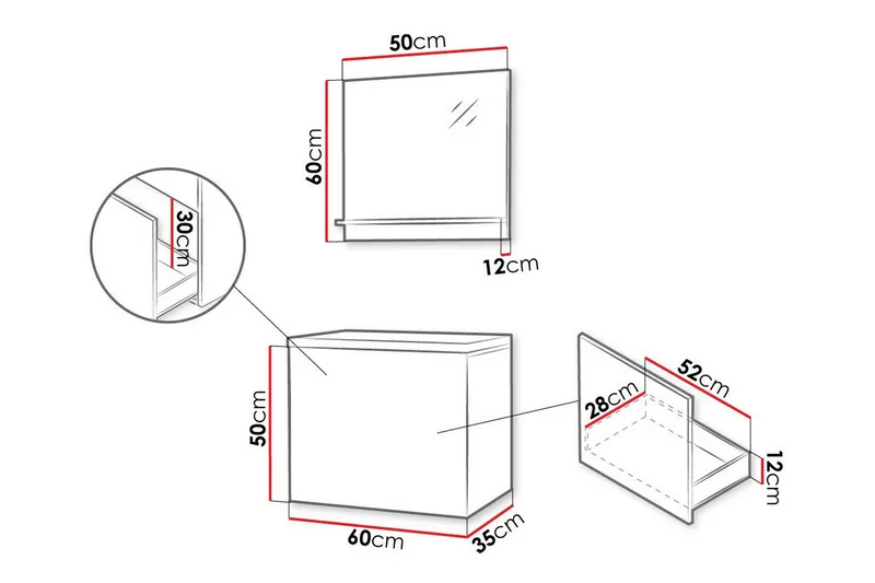 Kintore Badrumsmöbelset - Svart - Förvaring - Badrumsförvaring - Kompletta möbelpaket badrum