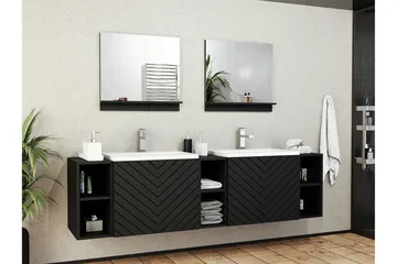 Kintore Badrumsmöbelset - Svart - Förvaring - Badrumsförvaring - Kompletta möbelpaket badrum