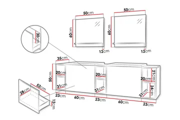 Kintore Badrumsmöbelset - Svart - Förvaring - Badrumsförvaring - Kompletta möbelpaket badrum