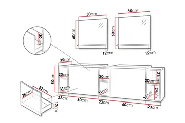 Kintore Badrumsmöbelset - Vit - Förvaring - Badrumsförvaring - Kompletta möbelpaket badrum