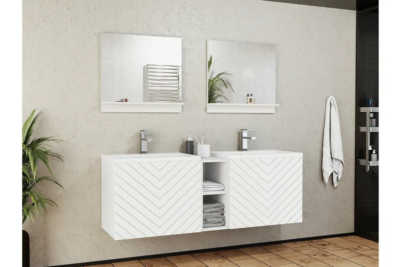 Kintore Badrumsmöbelset - Vit - Förvaring - Badrumsförvaring - Kompletta möbelpaket badrum