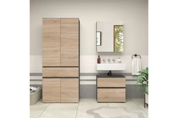 Kompletta möbelpaket Loft24 Wisla Komplett möbelpaket Grå 15x60 cm - Förvaring - Badrumsförvaring - Kompletta möbelpaket badrum