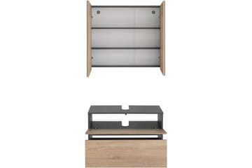 Kompletta möbelpaket Loft24 Wisla Komplett möbelpaket Grå 15x80 cm - Förvaring - Badrumsförvaring - Kompletta möbelpaket badrum