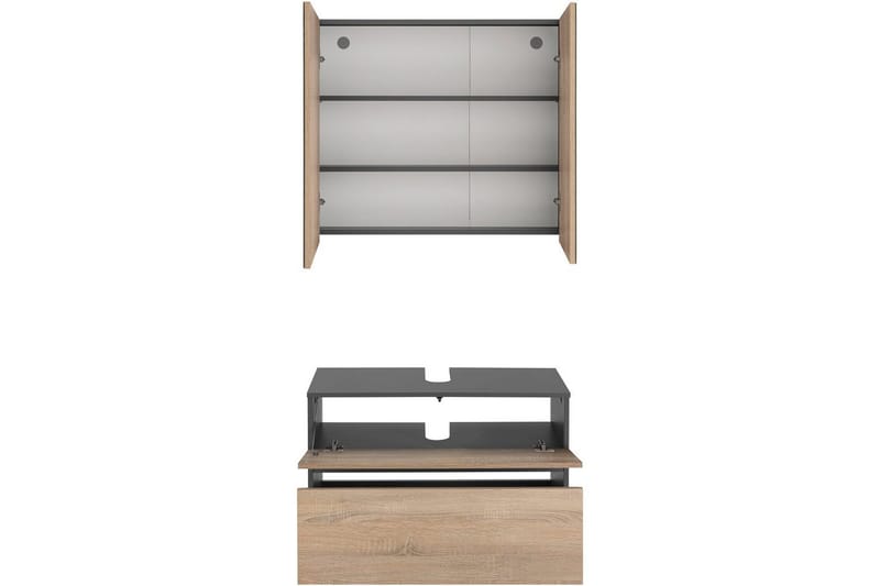 Kompletta möbelpaket Loft24 Wisla Komplett möbelpaket Grå 15x80 cm - Förvaring - Badrumsförvaring - Kompletta möbelpaket badrum