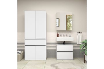 Kompletta möbelpaket Loft24 Wisla Komplett möbelpaket Vit 15x60 cm - Förvaring - Badrumsförvaring - Kompletta möbelpaket badrum