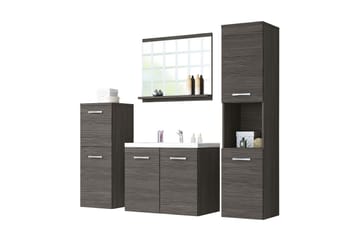 Malo Badrumsset - Gråsvart - Förvaring - Badrumsförvaring - Kompletta möbelpaket badrum
