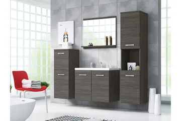 Malo Badrumsset - Gråsvart - Förvaring - Badrumsförvaring - Kompletta möbelpaket badrum