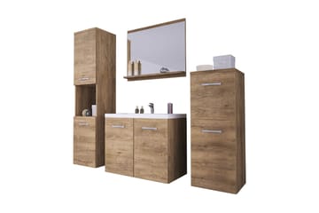 Malo Badrumsset - Mörk Ek - Förvaring - Badrumsförvaring - Kompletta möbelpaket badrum