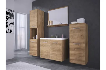 Malo Badrumsset - Mörk Ek - Förvaring - Badrumsförvaring - Kompletta möbelpaket badrum