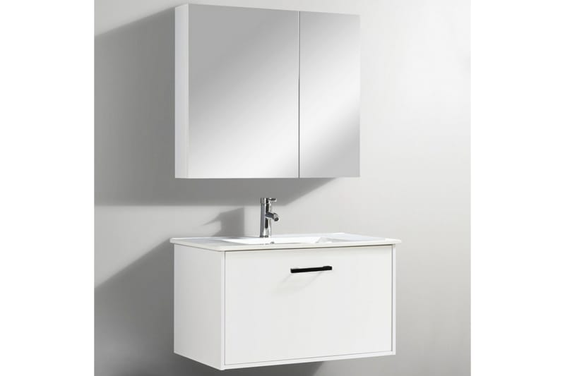 Pileus Kommod & spegelskåp 81 cm  Vit - Lyfco - Kompletta möbelpaket badrum