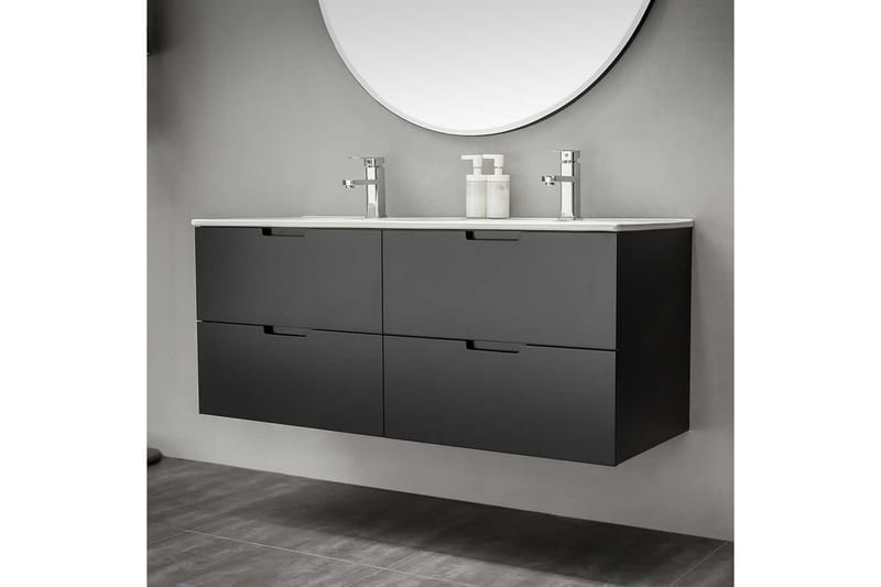 Möbelpaket Bathlife Glädje med Spegel 1200 - Svart - Kompletta möbelpaket badrum