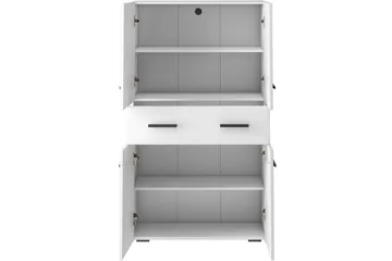 Malika Högskåp till Badrum 130x76x35 cm - Vit - Förvaring - Badrumsförvaring - Väggskåp & högskåp