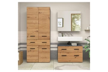 Malika Högskåp till Badrum 180x76x35 cm - Natur - Förvaring - Badrumsförvaring - Väggskåp & högskåp