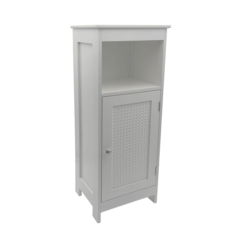 Morano Badrumsskåp 30x80 cm Wienerflätning - vit och silverfärgad - Förvaring - Badrumsförvaring - Väggskåp & högskåp