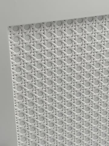 Morano Badrumsskåp 30x80 cm Wienerflätning - vit och silverfärgad - Förvaring - Badrumsförvaring - Väggskåp & högskåp