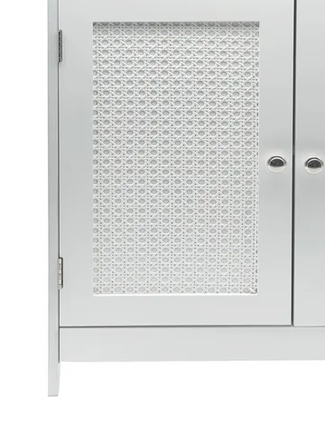 Moreri Badrumsskåp 60 cm Wienerflätning - vit och silverfärgad - Förvaring - Badrumsförvaring - Väggskåp & högskåp