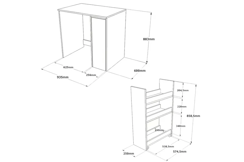 Rinorea Badrumsförvaring 93,5x88,3 cm - Brun - Förvaring - Badrumsförvaring