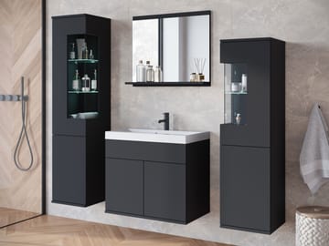 Serlin Möbelset för Badrum med LED-belysning - Förvaring - Badrumsförvaring - Kompletta möbelpaket badrum