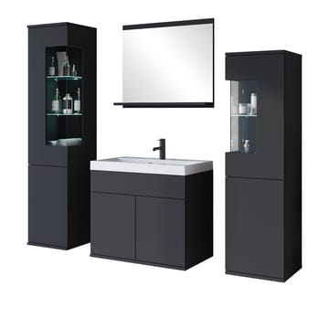 Serlin Möbelset för Badrum med LED-belysning - Förvaring - Badrumsförvaring - Kompletta möbelpaket badrum