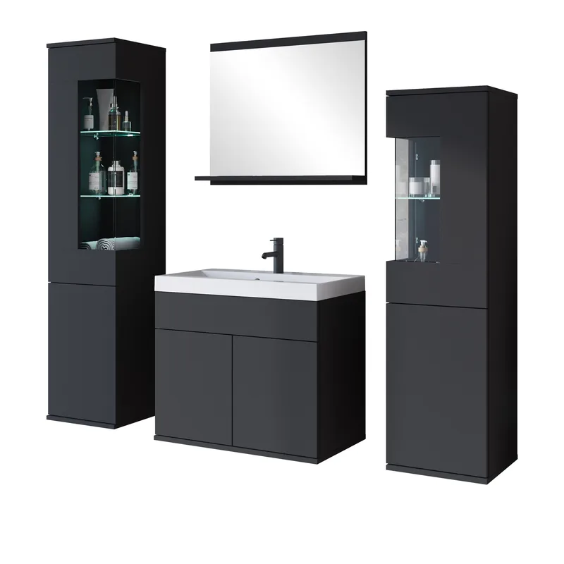 Serlin Möbelset för Badrum med LED-belysning