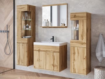 Serlin Möbelset för Badrum med LED-belysning - Förvaring - Badrumsförvaring - Kompletta möbelpaket badrum