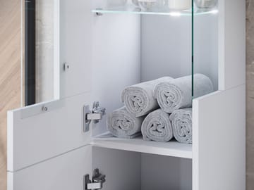 Serlin Möbelset för Badrum med LED-belysning - Förvaring - Badrumsförvaring - Kompletta möbelpaket badrum