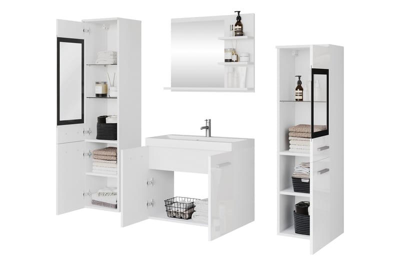 Somender Möbelset för Badrum 132 cm - Förvaring - Badrumsförvaring - Kompletta möbelpaket badrum