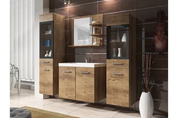 Somender Möbelset för Badrum 132 cm - Förvaring - Badrumsförvaring - Kompletta möbelpaket badrum