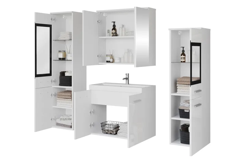 Somender Möbelset för Badrum 132 cm - Förvaring - Badrumsförvaring - Kompletta möbelpaket badrum